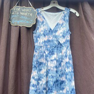 Eddie Bauer Tie-Dye Tank Dress | Soft Pocket Midi | Size XS